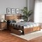Baxton Studio Saffron ModernWalnut Brown Finished Wood Full Size 4-Drawer Platform Storage Bed 196-11504-11507-ZORO - alternate 7